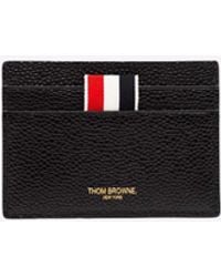 Thom Browne - Logo Detail Grained Leather Cardholder - Lyst
