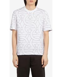 Ferragamo - Embroidered Gancini T-Shirt - Lyst