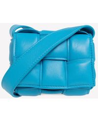 Bottega Veneta - Mini Padded Cassette Shoulder Bag In Intreccio Leather - Lyst