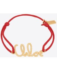 Chloé - Snake Logo Lettering Bracelet - Lyst