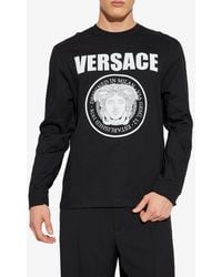 Versace - Medusa Rock Print Long-Sleeved T-Shirt - Lyst