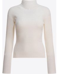 Courreges - High-Neck Ribbed Sweater - Lyst