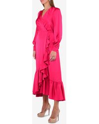 coast ruby pleated midi dress