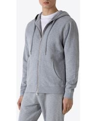Sunspel - Loopback Zip-Up Hooded Sweatshirt - Lyst