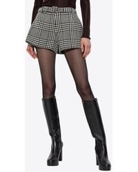 Self-Portrait - Houndstooth Check Mini Shorts - Lyst