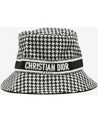 Dior - Houndstooth Logo Bucket Hat - Lyst