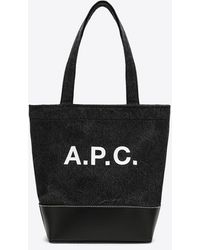 A.P.C. - Small Axel Logo Print Tote Bag - Lyst