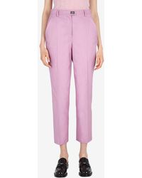 Ferragamo - Cropped Tailored Pants - Lyst