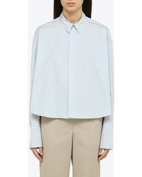 Ami Paris - Boxy Fit Striped Shirt - Lyst