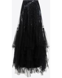 Ralph Lauren - Daphne Sequin-Embellished Maxi Skirt - Lyst
