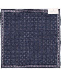 Brunello Cucinelli - Geometric Print Silk Pocket Square - Lyst