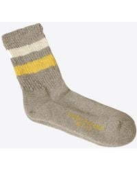 Golden Goose - Distressed Striped High Ribbed Socks - Lyst