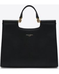 Dolce & Gabbana - Small Sicily Calf Leather Tote Bag - Lyst