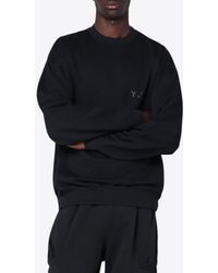 Y-3 - Brushed Terry Crewneck Logo Sweatshirt - Lyst