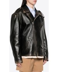 Miu Miu - Leather Jacket - Lyst
