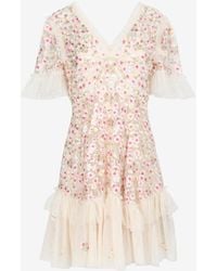 Needle & Thread - Primrose Floral Mini Dress - Lyst