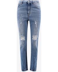 Dolce & Gabbana - Audrey Distressed Mid-Rise Jeans - Lyst