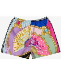 Versace - Fan Print Beach Shorts - Lyst