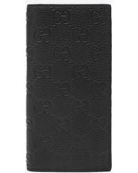 Gucci - Gg Embossed Long Leather Wallet - Lyst