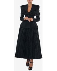 ZEENA ZAKI - Pleated Maxi Dress With Jacket - Lyst