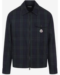 Moncler - Checked Zip-Up Overshirt - Lyst