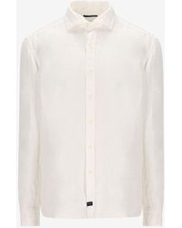 FAY ARCHIVE - Linen Long-Sleeved Shirt - Lyst