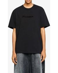JW Anderson - Logo Embroidered Crewneck T-Shirt - Lyst