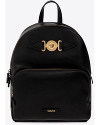 Versace - Medusa Biggie Leather Backpack - Lyst