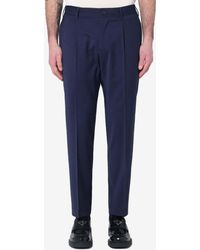 Santaniello - Wool-Blend Slim Pants - Lyst