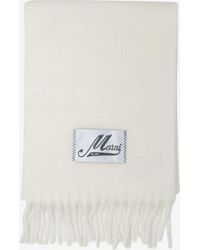 Marni - Brand Logo Wool Scarf - Lyst