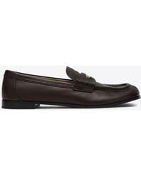 Miu Miu - Embossed-Coin Leather Loafers - Lyst