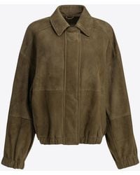 Brunello Cucinelli - Suede Leather Jacket - Lyst