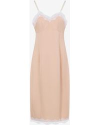 Carven - Lace-Trim Midi Dress - Lyst