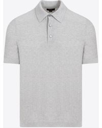 Dunhill - Herringbone Short-Sleeved Polo T-Shirt - Lyst