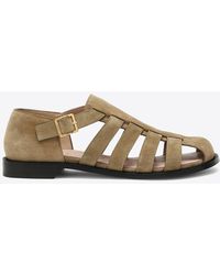 Loewe - Campo Suede Sandals - Lyst