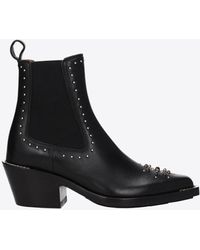 Chloé - 60 Studded Leather Ankle Boots - Lyst