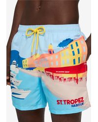 MC2 Saint Barth - St. Tropez Postcard Print Swim Shorts - Lyst
