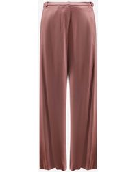 Alysi - Flared Satin Wide-Leg Pants - Lyst