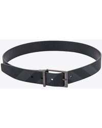 Burberry - Reversible Coated Canvas Checked Belt - Lyst