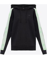 adidas Originals - Logo Hooded Sweatshirt With Side Bands - Lyst