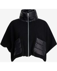 Herno - Resort Wool-Cashmere Cropped Poncho - Lyst