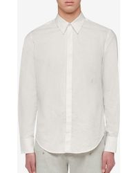 Ferragamo - Logo-Embroidered Button-Up Shirt - Lyst