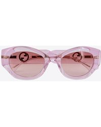 Gucci - Oval Acetate Sunglasses - Lyst