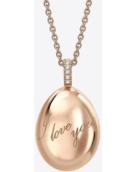 Faberge - Essence I Love You Egg Pendant Necklace - Lyst