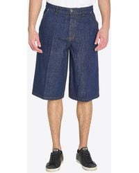 Ami Paris - Denim Bermuda Shorts - Lyst
