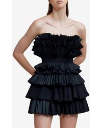 Acler - Elsher Pleated Ruffle Mini Dress - Lyst