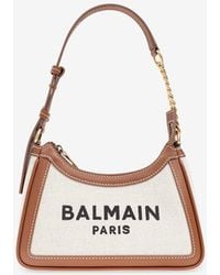 Balmain - B-Army Canvas And Leather Shoulder Bag - Lyst