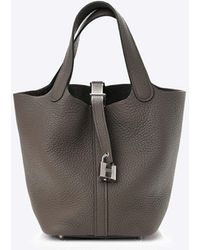 Hermès - Picotin Lock 22 Tote Bag Mm Clemence With Palladium Hardware - Lyst