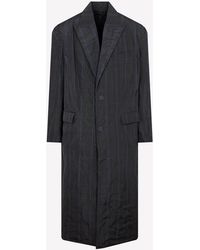 Balenciaga - Checkered Long Nylon Raincoat - Lyst