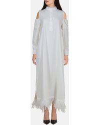 Rue15 - Feathery Fever Cold-Shoulder Dress - Lyst